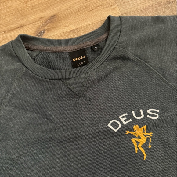 Deus Ex Machina Gray Sweatshirt with Gold Logo - Picture 2 of 3